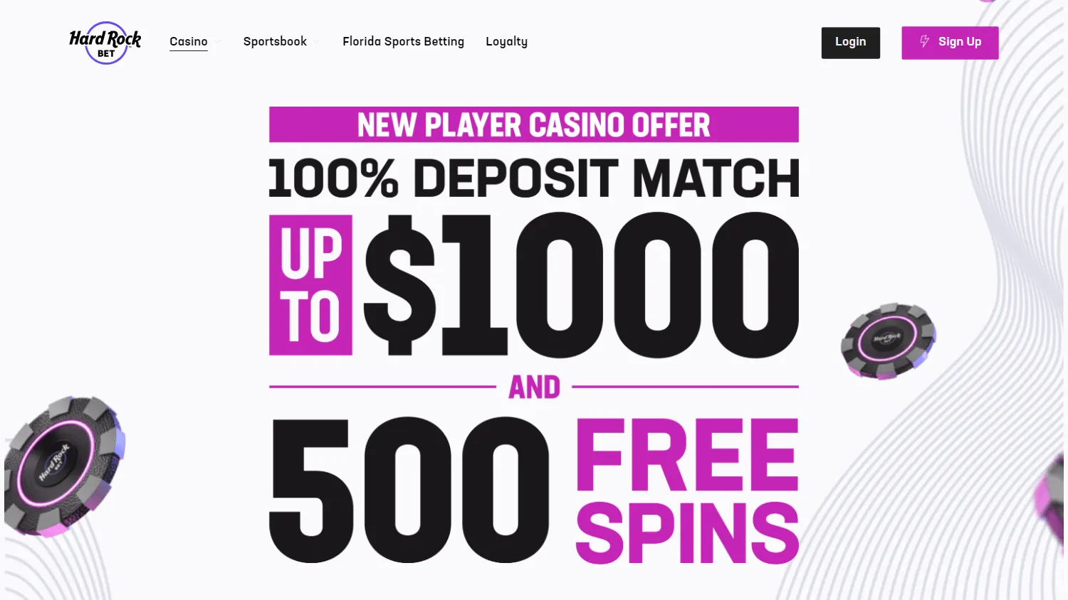 Rockbet Casino home screen on desktop